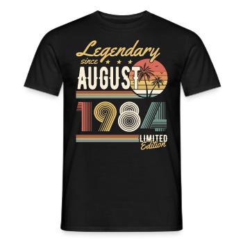 Légendaire depuis août 1984 Edition Limitée - T-shirt homme - noir - Devant - AI Model Male 178 light (178cm)