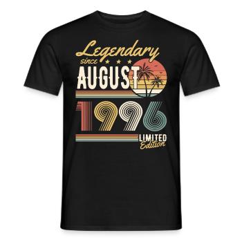 Légendaire depuis août 1996 Édition Limitée - T-shirt homme - noir - Devant - AI Model Male 178 light (178cm)