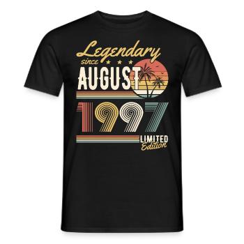 Légendaire depuis août 1997 Édition Limitée - T-shirt homme - noir - Devant - AI Model Male 178 light (178cm)