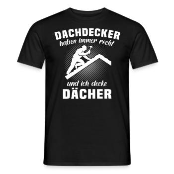 Dachdecker Dachspengler Dachdecken Dachklempner - Männer T-Shirt - Schwarz - Vorne - AI Model Male 178 light (178cm)