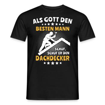 Dachdecker Dachspengler Dachdecken Dachklempner - Männer T-Shirt - Schwarz - Vorne - AI Model Male 178 light (178cm)