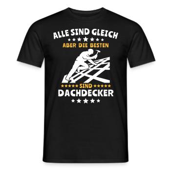 Dachdecker Dachspengler Dachdecken Dachklempner - Männer T-Shirt - Schwarz - Vorne - AI Model Male 178 light (178cm)
