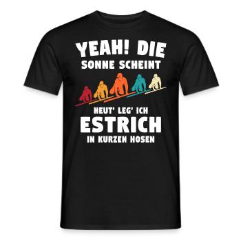 Estrichleger Sprüche Estrich Bodenleger - Männer T-Shirt - Schwarz - Vorne - AI Model Male 178 light (178cm)