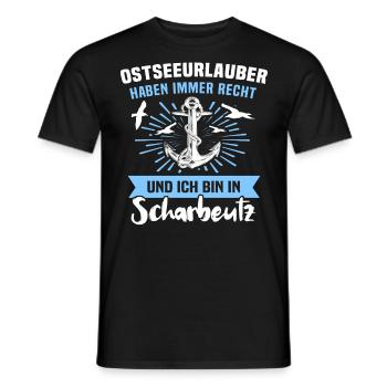 Scharbeutz Ostsee Scharbeutzer Souvenir - Männer T-Shirt - Schwarz - Vorne - AI Model Male 178 light (178cm)