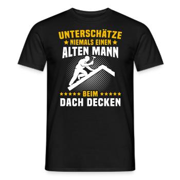 Dachdecker Sprüche Dachdecken - Männer T-Shirt - Schwarz - Vorne - AI Model Male 178 light (178cm)