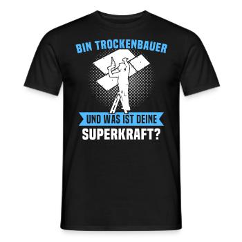 Trockenbauer Trockenbaumonteur Trockenbau - Männer T-Shirt - Schwarz - Vorne - AI Model Male 178 light (178cm)