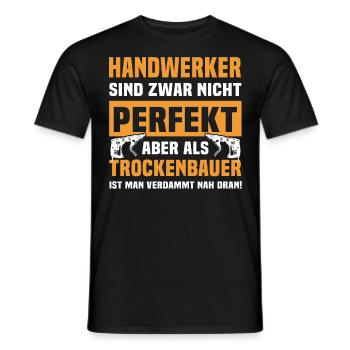 Trockenbauer Trockenbaumonteur Trockenbau - Männer T-Shirt - Schwarz - Vorne - AI Model Male 178 light (178cm)