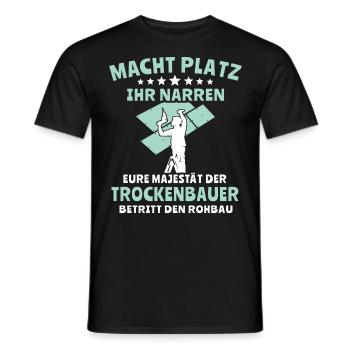Trockenbauer Trockenbau Trockenbaumonteur - Männer T-Shirt - Schwarz - Vorne - AI Model Male 178 light (178cm)