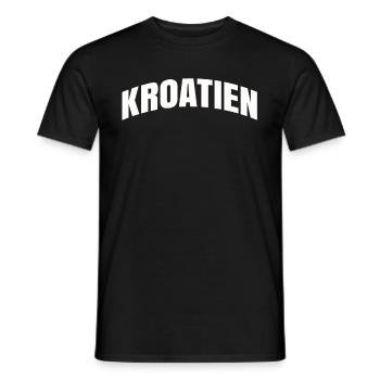 Kroatien - Männer T-Shirt - Schwarz - Vorne - AI Model Male 178 light (178cm)