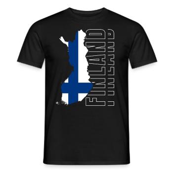 Finlande - T-shirt homme - noir - Devant - AI Model Male 178 light (178cm)
