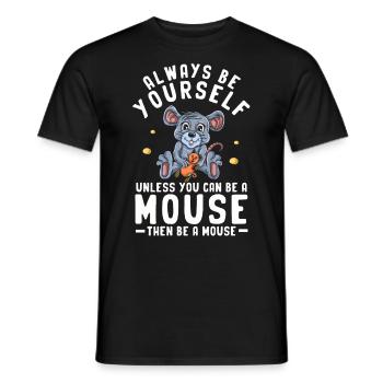 Souris Souris Cadeau Rat Rongeur Souris Souris Lousemaus - T-shirt homme - noir - Devant - AI Model Male 178 light (178cm)