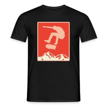 Skater Skateboard Gift Halfpipe Sk8 Ollie - Men's T-Shirt - black - Front - AI Model Male 178 light (178cm)
