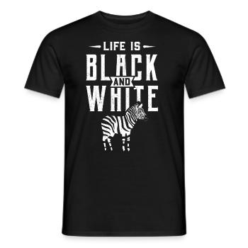 Zebra Africa Horse Hipster Gift Animal Stripe - T-shirt homme - noir - Devant - AI Model Male 178 light (178cm)