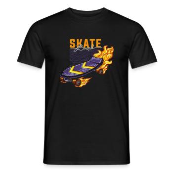 Skater Skateboard Gift Halfpipe Sk8 Ollie - Men's T-Shirt - black - Front - AI Model Male 178 light (178cm)
