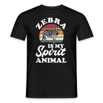 Zebra - Men's T-Shirt - black - Front - AI Model Male 178 light (178cm)