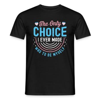 Transgender - Men's T-Shirt - black - Front - AI Model Male 178 light (178cm)