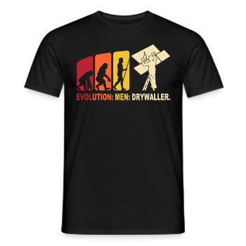 Drywall drywall fitter drywall - Men's T-Shirt - black - Front - AI Model Male 178 light (178cm)