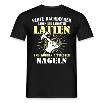 Dachdecker Dachspengler Dachklempner Dachdecken - Männer T-Shirt - Schwarz - Vorne - AI Model Male 178 light (178cm)