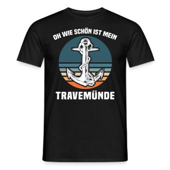 Urlaub Travemünde Ostsee - Männer T-Shirt - Schwarz - Vorne - AI Model Male 178 light (178cm)