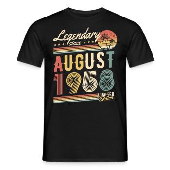 Legendary Since August 1958 Limited Edition - Männer T-Shirt - Schwarz - Vorne - AI Model Male 178 light (178cm)
