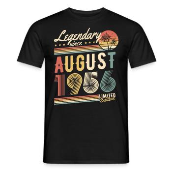Légendaire depuis août 1956 Edition Limitée - T-shirt homme - noir - Devant - AI Model Male 178 light (178cm)
