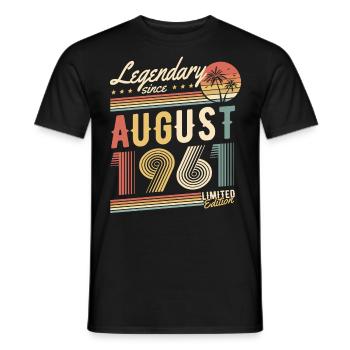 Légendaire depuis août 1961 Edition Limitée - T-shirt homme - noir - Devant - AI Model Male 178 light (178cm)