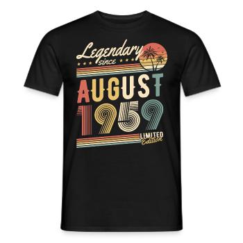 Légendaire depuis août 1959 Edition Limitée - T-shirt homme - noir - Devant - AI Model Male 178 light (178cm)