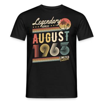 Légendaire depuis août 1963 Édition limitée - T-shirt homme - noir - Devant - AI Model Male 178 light (178cm)