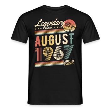 Légendaire depuis août 1967 Édition Limitée - T-shirt homme - noir - Devant - AI Model Male 178 light (178cm)