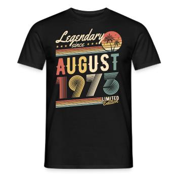 Légendaire depuis août 1973 Edition Limitée - T-shirt homme - noir - Devant - AI Model Male 178 light (178cm)