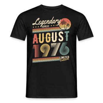 Légendaire depuis août 1976 Édition Limitée - T-shirt homme - noir - Devant - AI Model Male 178 light (178cm)