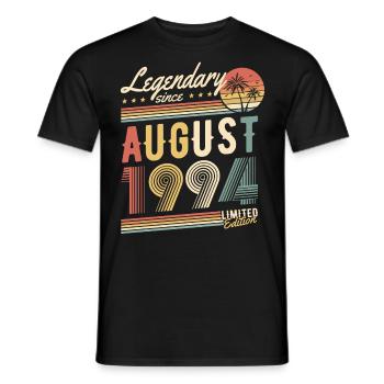 Legendary Since August 1994 Limited Edition - Männer T-Shirt - Schwarz - Vorne - AI Model Male 178 light (178cm)