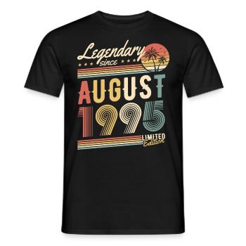 Légendaire depuis août 1995 Édition Limitée - T-shirt homme - noir - Devant - AI Model Male 178 light (178cm)