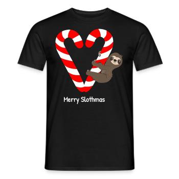 Sloth Lazy Cute Sloth Gift - Men's T-Shirt - black - Front - AI Model Male 178 light (178cm)