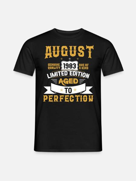 Birthday August 1983 born Vintage - Men's T-Shirt - black