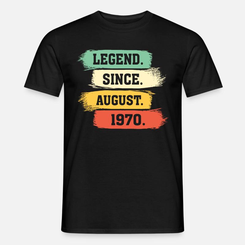 Legend since August 1970 - Männer T-Shirt - Schwarz