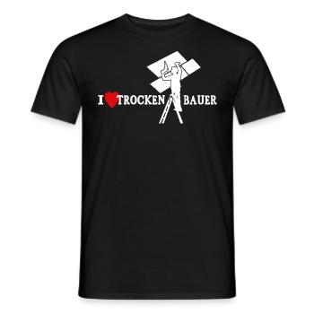 Trockenbaumonteur Sprüche Trockenbauer Geschenk - Männer T-Shirt - Schwarz - Vorne - AI Model Male 178 light (178cm)