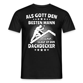 Dachdecker Dachdecken - Männer T-Shirt - Schwarz - Vorne - AI Model Male 178 light (178cm)