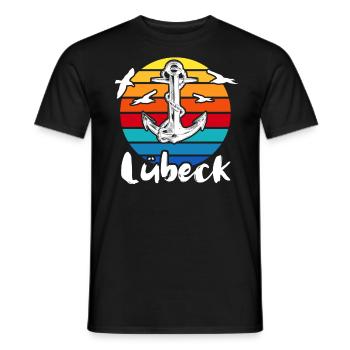 Lübeck Sprüche Hansestadt Luebeck - Männer T-Shirt - Schwarz - Vorne - AI Model Male 178 light (178cm)