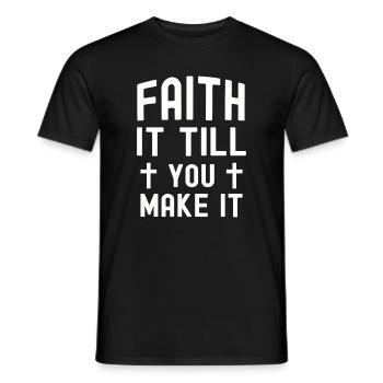 Christianity God Jesus Gift Church Religion - Men's T-Shirt - black - Front - AI Model Male 178 light (178cm)
