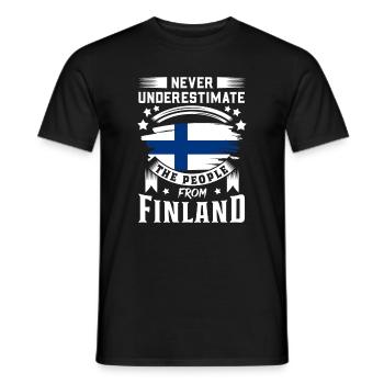 Finnland Geschenk Urlaub Lappland Heimat Finne - Männer T-Shirt - Schwarz - Vorne - AI Model Male 178 light (178cm)