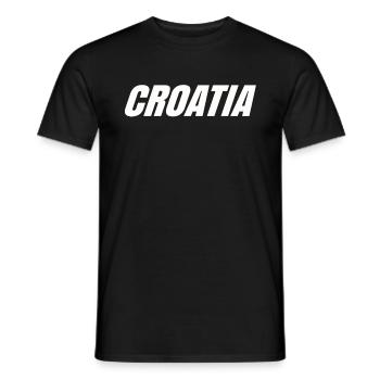Kroatien Geschenk Herkunft Zagreb Hrvatska Heimat - Männer T-Shirt - Schwarz - Vorne - AI Model Male 178 light (178cm)