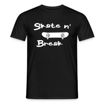Skater Skateboard Gift Halfpipe Sk8 Ollie - Men's T-Shirt - black - Front - AI Model Male 178 light (178cm)