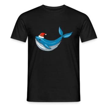 Vilaine baleine de Noël - T-shirt homme - noir - Devant - AI Model Male 178 light (178cm)