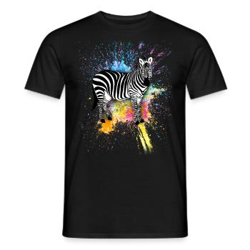 Zebra Africa Horse Hipster Gift Animal Stripe - T-shirt homme - noir - Devant - AI Model Male 178 light (178cm)