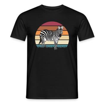 Zebra Africa Horse Hipster Gift Animal Stripe - T-shirt homme - noir - Devant - AI Model Male 178 light (178cm)