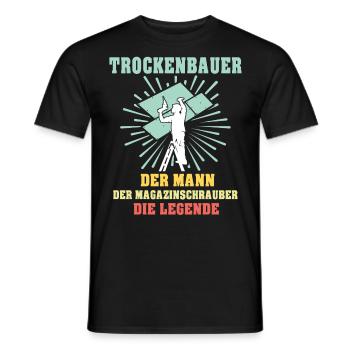 Trockenbauer Sprüche Trockenbau - Männer T-Shirt - Schwarz - Vorne - AI Model Male 178 light (178cm)