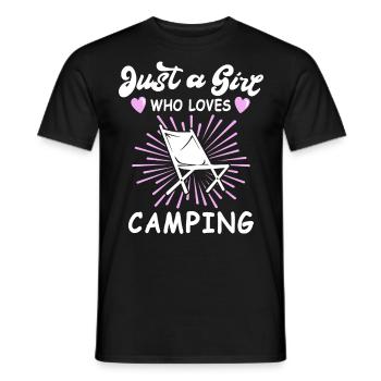Camping Campingplatz Campen - Men's T-Shirt - black - Front - AI Model Male 178 light (178cm)