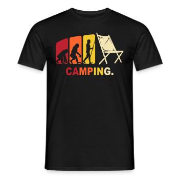 Camping Campingplatz Campen - Men's T-Shirt - black - Front - AI Model Male 178 light (178cm)