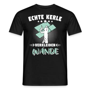 Trockenbauer Trockenbau Trockenbaumonteur - Männer T-Shirt - Schwarz - Vorne - AI Model Male 178 light (178cm)